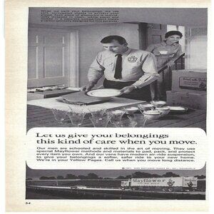 1967 Aero Mayflower Transit Give Your Belongings Vintage Magazine Print Ad